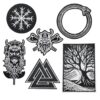 Wholesale Polyester Thread Embroidered Iron-On Patch Viking Design Fashion Repair Patch for Coats