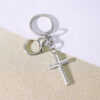 oly-a9f6a9506b1f849446de53d6c559fd75 Wholesale European Style Cross Keychain Pendant Metal Bag Charm for Everyday Use