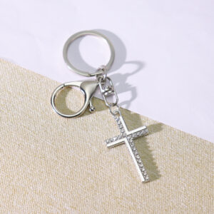 oly-a9f6a9506b1f849446de53d6c559fd75 Wholesale European Style Cross Keychain Pendant Metal Bag Charm for Everyday Use