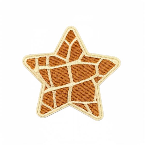 Wholesale Polyester Embroidered Leopard Print Star Patch for Clothing Craft Supply