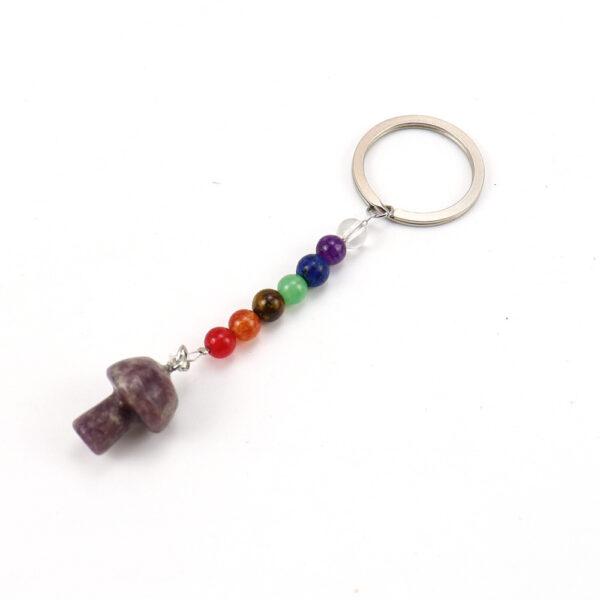oly-aa13c41b1a2f216911b238c2cccc4b77 Wholesale Pastoral Style Crystal Bead Mushroom Keychain Car Key Accessory Gift