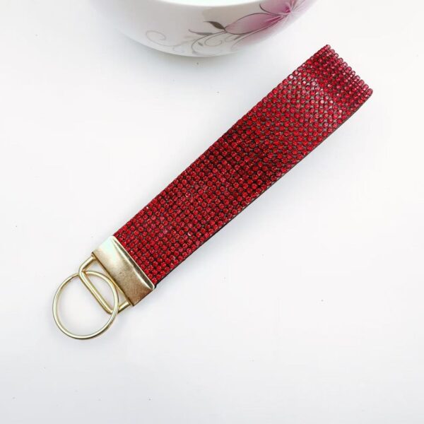 Wholesale Rhinestone Wristlet Keychain Aluminum Alloy Fashion Bag Charm Wedding Gift