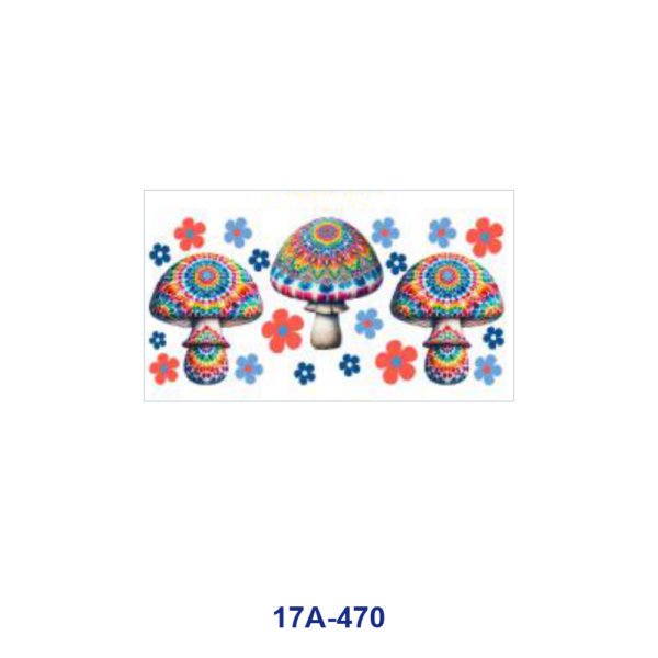 Wholesale 5pcs Hippie Tie Dye Mushroom Flower Crystal Heart Pixel Flame Leaf Mixed Decor Prints 16oz Cup UV DTF Wraps
