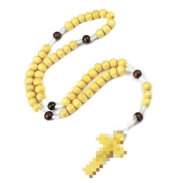 oly-aa43711492ea71dfeb1ab20f1fa19771 Wholesale Stylish Wooden Woven Cross Rosary Beads 8mm Colorful Prayer Beads for Gift Boutique