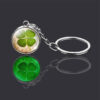 Wholesale Luminous Lucky Clover Keychain Metal St Patrick's Day Gift Boutique Resale