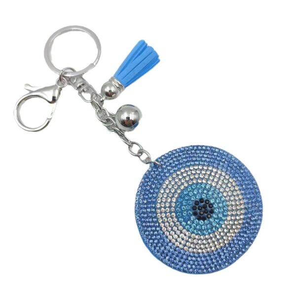 Wholesale Decorative Red Korean Velvet Rhinestone Eye Keychain Bag Charm Wedding Gift