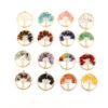 Wholesale Trendy Tree of Life Pendant Natural Agate Crystal Necklace Jewelry Accessory