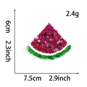 Hot melt adhesive backing * sequin embroidery * watermelon