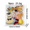 oly-aa8bbbaea654c823c7d5e40f31abf1dd Wholesale Graduation Themed Cartoon Embroidered Patches 9-Piece Set, Decorative Craft Supply Gift