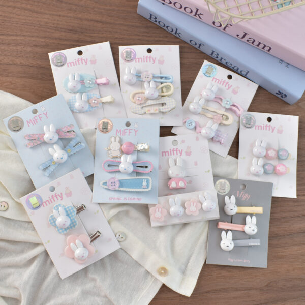 oly-aaa24c5f4987f8f82fd843e60c967ab9 Wholesale ABS Plastic Hair Clips Set Spring Rabbit Design Cute Fashion Accessory for Girls