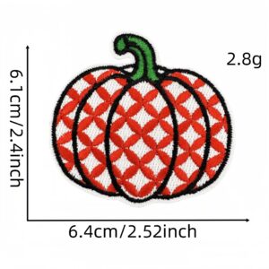 Colorful plaid pumpkin cloth sticker 5#