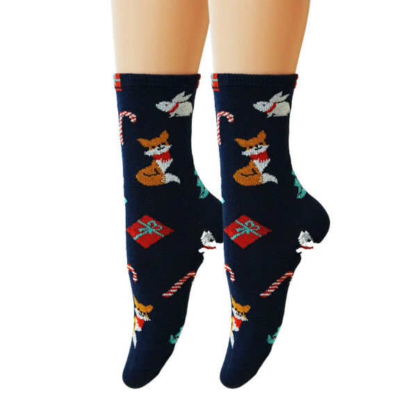 Wholesale Party Cartoon Christmas Socks Elk Pattern Mid Calf Unisex Winter Resale