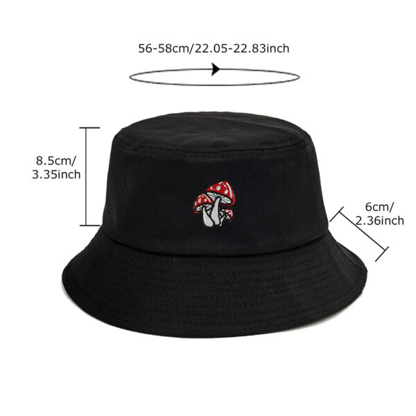 Wholesale Fashion Three Mushroom Embroidered Bucket Hat for Sun Protection Chic Accessory for Resale