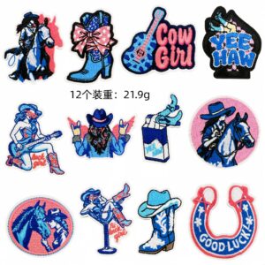 Western Cowboy Patchwork Set A (12 pieces)