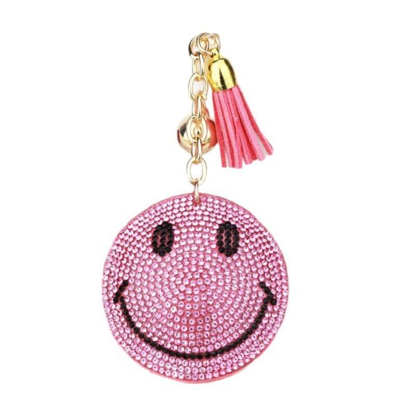 Wholesale Face Flannel Keychain Rhinestone Tassel Wedding Gift Bag Charm