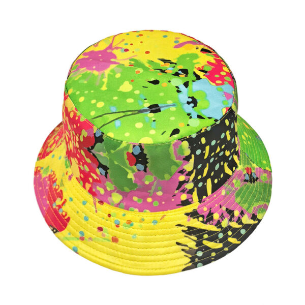 Wholesale Reversible Tie Dye Graffiti Bucket Hat Outdoor Sun Protection Casual Hat
