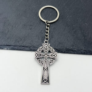 Wholesale Celtic Cross Keychain Pendant Silver Metal Car Key Accessory