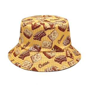 oly-ab1b9ead6ef73834d2d43a86a5875c7c Wholesale Creative Snack Biscuit Print Reversible Fisherman Sun Hat for Outdoor