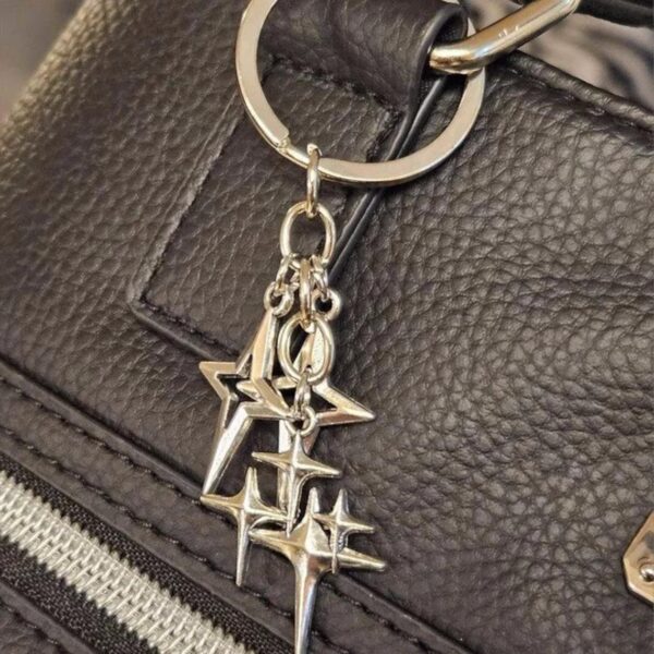 Wholesale Stylish Alloy Star Y2K Keychain Pendant Bag Charm Car Key Accessory Gift