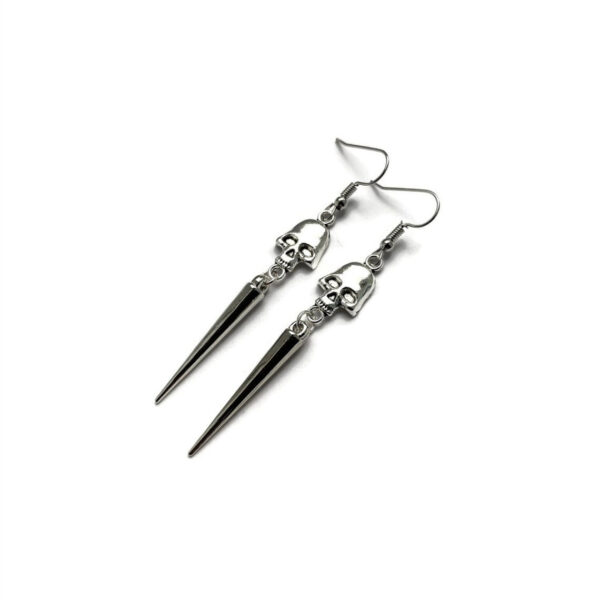 Wholesale Punk Rock Skull Earrings Exaggerated Tapered Gothic Jewelry for Men Women Gift Fashion Accessory