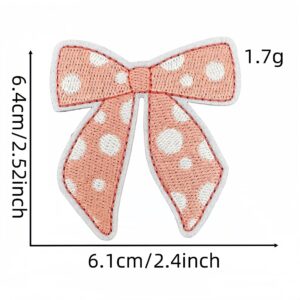 Pink bow cloth patch 3#