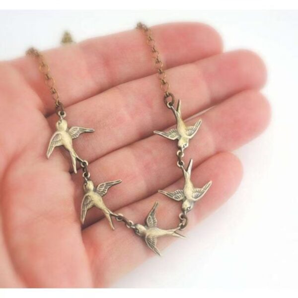 oly-ab39cfe2723d72e2e467dfce150ca381 Wholesale Vintage Swallow Pendant Necklace Trendy Gothic Style Jewelry Accessory for Daily Wear or Gift