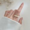 Wholesale Trendy Little Flower Ring Alloy Adjustable Fashion Accessory for Women