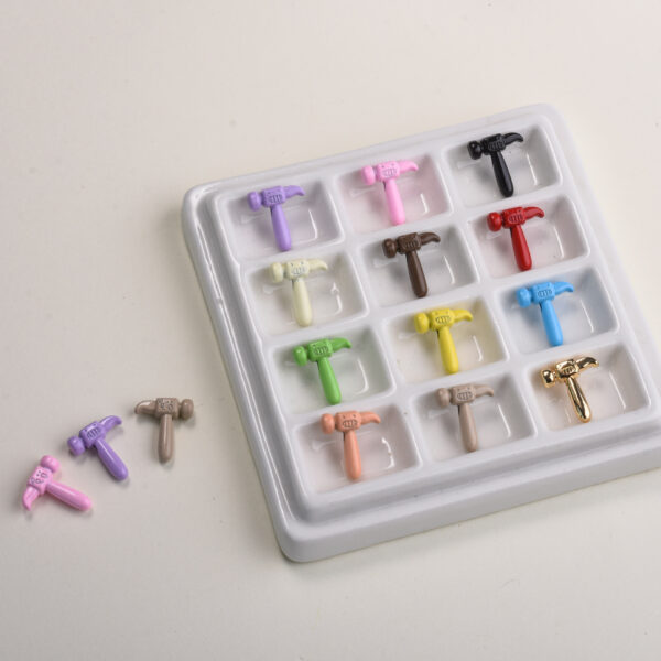oly-ab602376450a864af0252bcfd368df78 Wholesale Colorful Alloy Hammer Beads DIY Phone Chain Keychain Jewelry Accessory Craft Supply