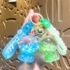 Wholesale Glow in the Dark Oil Filled Acrylic Bear Bag Charm Keychain Fashion Accessory Boutique Resale
