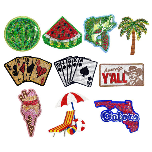 oly-ab70b46b4a2ec5430e4defd664dd13ec Wholesale Sequined Embroidery Patches Summer Beach Theme Casual Resale Accessory