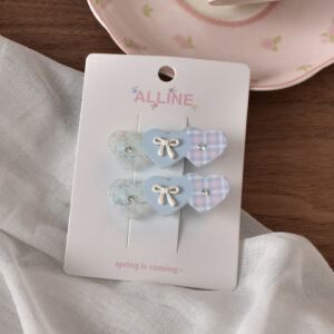 5 # Blue plaid 3-piece love-2pcs