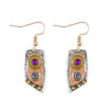oly-ab8a89ded0830cfc91dc4e6bef4378b2 Wholesale Antique Silver Irregular Camo Leopard Earrings Retro Leather Pattern Fashion Jewelry for Daily Wear