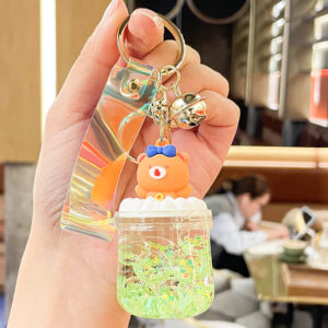 Oil bubble beads luminous quicksand bottle-bear Green / Single OPP bag packaging