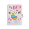 Wholesale Cute Cat Plush Notebook Trendy Design Lock Journal for Kids Creative Diary for School