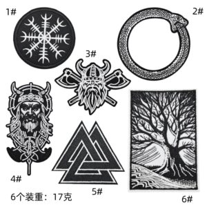 Viking cloth stickers 6 pack