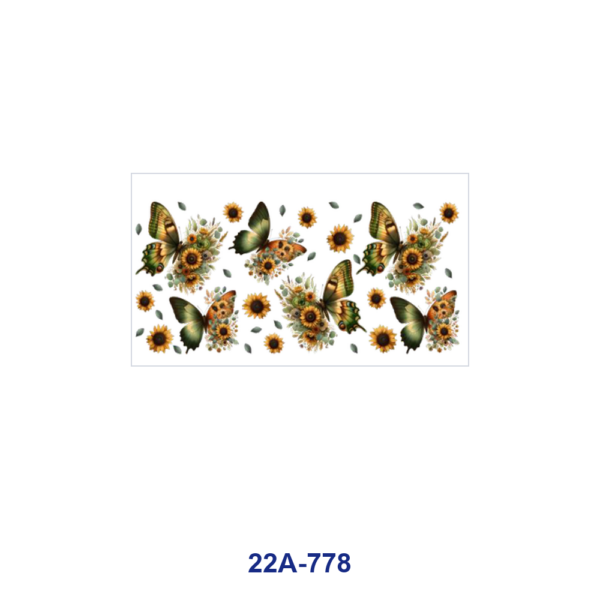 oly-abbba0c3d71be3bb35b05d2975adf4c3 Wholesale 5pcs Deep Toned Watercolor Butterfly Sunflower Red Rose Dahlia Lilac Daisy Mixed Floral Decor Prints 16oz Cup UV DTF Wraps