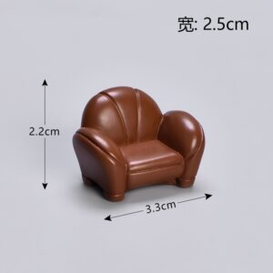 No. 28 brown leather sofa / Simulation furniture series