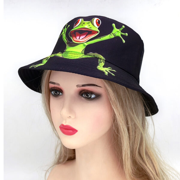 oly-abfa7d717c48514b19ded32061ad4ec3 Wholesale Trendy Frog Pattern Bucket Hat Sun Protection Unisex Outdoor Cap for Resale