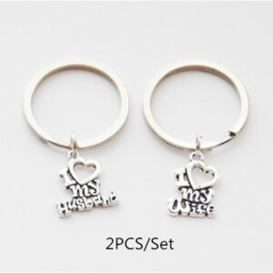 Wholesale Alloy Keychain Pendant I Love My Husband Wife Design European Style Gift for Couples