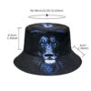 Wholesale Trendy Lion Print Bucket Hat Sun Protection for Men Outdoor Beach