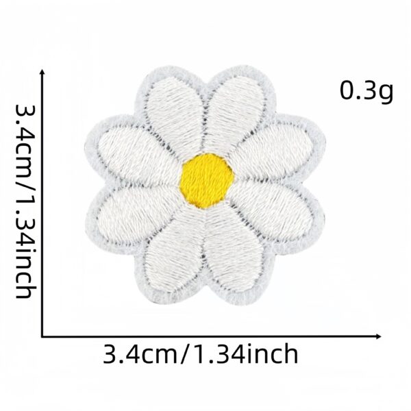 Wholesale Polyester Embroidered Cartoon Rabbit Flower Cloth Patches Set of 60 for DIY Clothing Bag Decoration