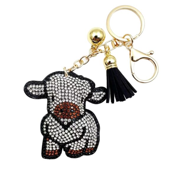Wholesale Cartoon Highland Cow Rhinestone Keychain Fashion Decorative Accessory Gift for Resale