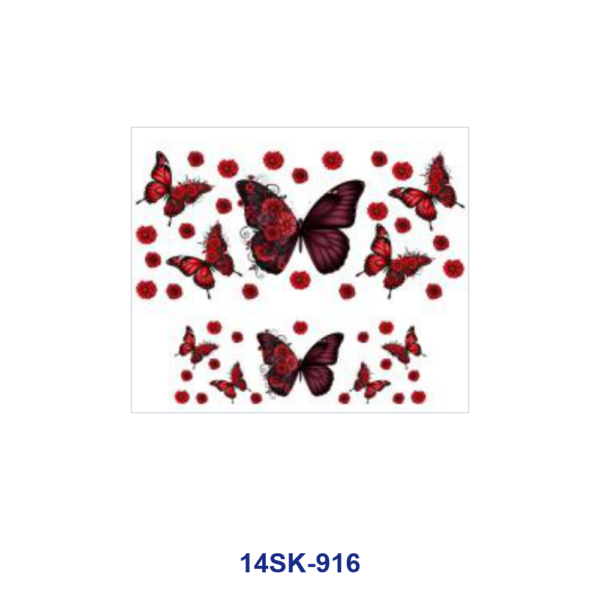 Wholesale 2/4/8pcs Watercolor Butterfly Floral Print Mini Cup Keychain Sticker