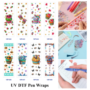 Wholesale 2/8/16pcs UV DTF Stickers Cupcake Mermaid Butterfly Print Pen and Bookmark Stickers