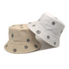 Wholesale Korean Style Football Embroidered Fisherman Hat Wide Brim Sun Protection Casual Unisex