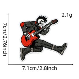 Musical skull series cloth sticker 5#