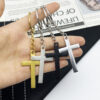 oly-ac6ec74f557d3f8cfed96297b35e8d79 Wholesale Zinc Alloy Double Sided Cross Keychain Decorative Accent for Bags and Keys