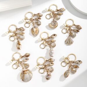 oly-ac793c3a5b5561d5cf393122e2d64f9b Wholesale Resin Gold Plated Shell Keychain Pendant for Bag Car Decoration Boutique Resale