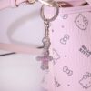 Wholesale Red Cross Keychain Pendant Colorful Square Diamond Design - Fashion Bag Charm Accessory, Gift for Party or Boutique Resale