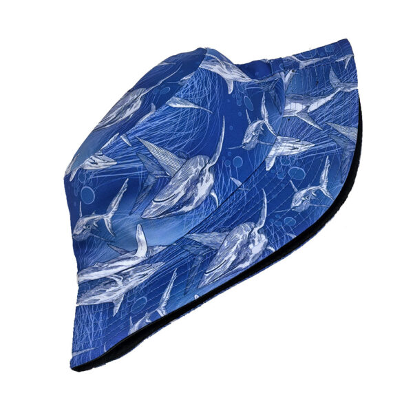 Wholesale Shark Print Bucket Hat Double Sided Sun Protection Hat for Men Women